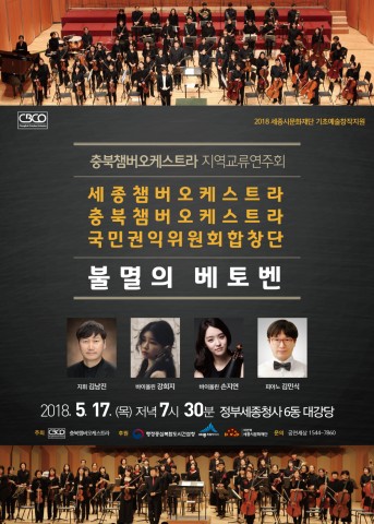 충북챔버오케스트라 지역교류연주회 불멸의 베토벤 세종 공연 포스터