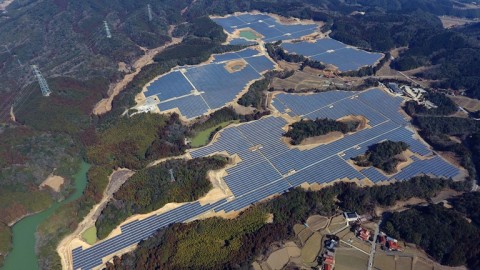일본 야마구치현 미네시 태양광 발전소