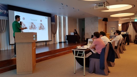 전남정보문화산업진흥원이 개최한 스타트업 데모데이 현장