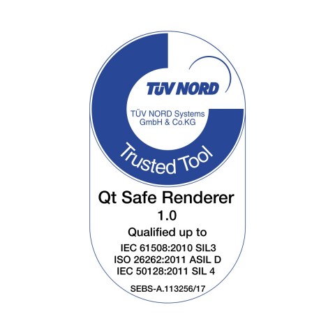 자동차, 의료 기기, 산업 자동화, 철도 및 기타 안전 관련 산업에서 기능 안전 표준에 대한 인증을 받은 Qt Safe Renderer