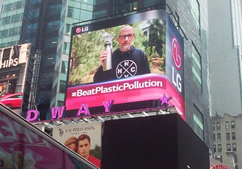 뉴욕타임스퀘어 LG전자 전광판 환경보호 캠페인 영상