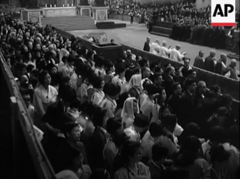 병인순교자 시복식 영상, 1968(자료협조처: AP통신)