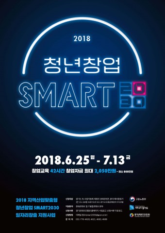 2018년 청년창업 SMART2030 추가모집 포스터