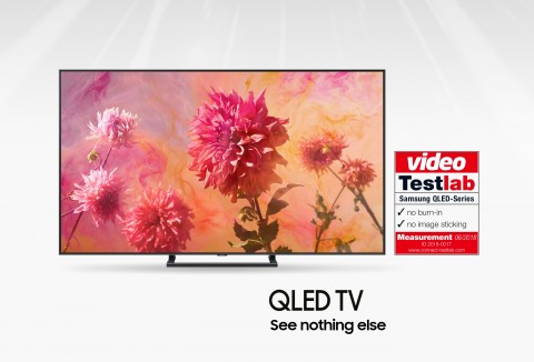 번인, 잔상 프리 인증을 받은 삼성 QLED TV