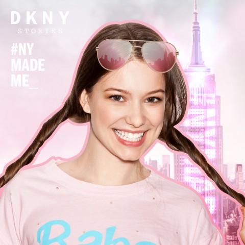 뷰티플러스에 론칭된 DKNY 브랜드 AR 필터 적용 사진