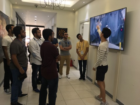 한국과학기술원 휴머노이드로보틱스 연구센터를 방문한 한-사우디 청년교류 학생들