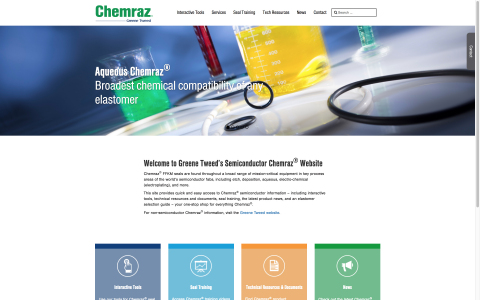 Chemraz® 웹사이트