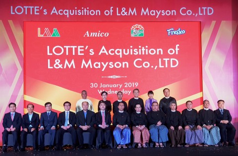 롯데제과가 미얀마 제과회사 메이슨 인수식을 가지고 미얀마에서의 새로운 제과사업 개시를 공식화했다