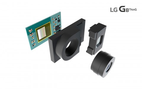 LG전자가 LG G8 ThinQ에 탑재하는 ToF 센서의 구조를 나타내는 개념도