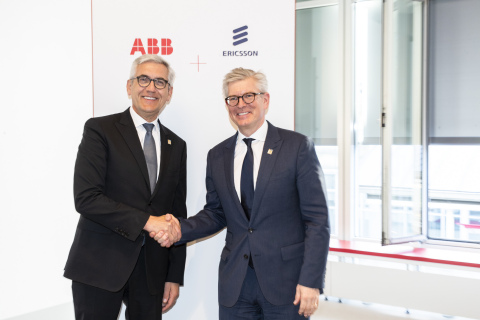 ABB CEO Ulrich Spiesshofer and Börje Ekholm, President and CEO, Ericsson signed MoU at Hannover Mess...