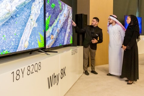 삼성전자가 QLED 8K를 중동 지역에 출시하고 QLED 8K TV 신제품을 소개하는 행사를 가졌다