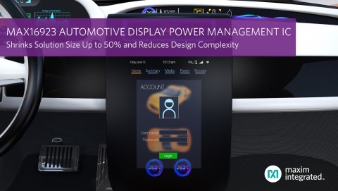 맥심이 자동차 디스플레이 전력관리 IC MAX16923을 출시했다