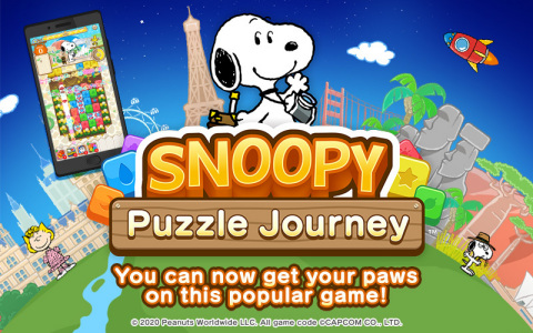 CAPCOM: Just tap! It’s so simple! Fun puzzles! The official start of service for Snoopy Puzzle Journ...