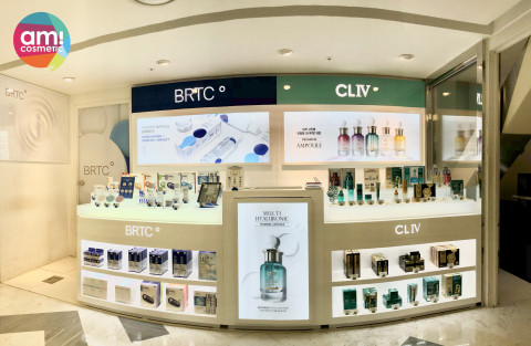 아미코스메틱의 BRTC와 CLIV가 롯데면세점 본점에 입점하며 유통 확대를 이어간다