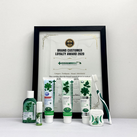 덴티스테가 2020 브랜드 고객충성도 치약 부문 대상을 수상했다