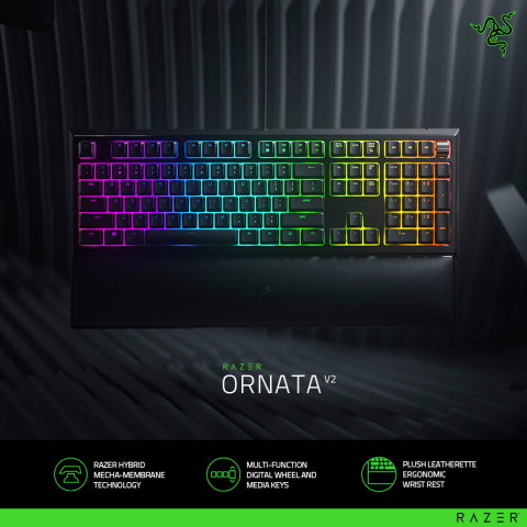 레이저의 하이브리드 게이밍 키보드 ‘Razer Ornata V2’