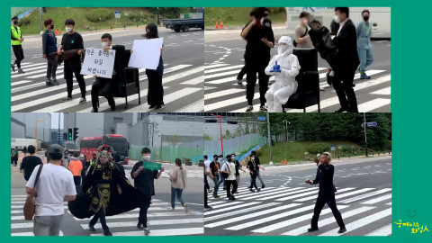 ‘굿페이스 화성人’ 캠페인의 출근길 버스킹 현장