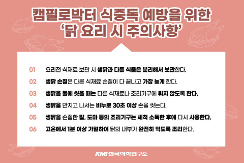 KMI한국의학연구소 학술위원회가 여름철 주의가 필요한 캠필로박터 식중독에 대한 전문가 의견을 발표했다