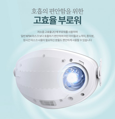 엘리오니가 공기 청정기와 자외선(UVC) 살균기, 적외선 LED, 마스크 기능을 하나로 합친 스마트 UVC LED 살균 마스크 퓨리마스크(PURIMASK)를 론칭한다