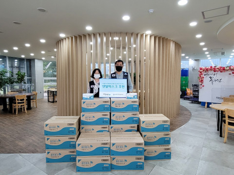 사람을 먼저 생각하는 기업 언택트 다이나믹스가 함께하는 사랑밭에 마스크 2만장을 기부했다