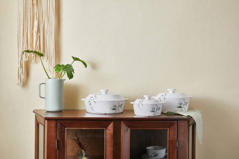 코렐 쿡웨어 세라믹 냄비 베리 화이트 에메랄드 리브