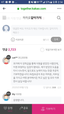 흥사단 독립유공자후손돕기본부의 장학사업 모금 활동