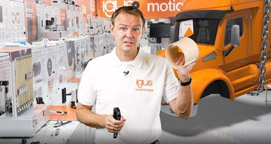 이구스가 22일 온라인 라이브 쇼를 통해 유틸리티 차량에 적용되는 모션 플라스틱을 소개한다(출처: igus GmbH)