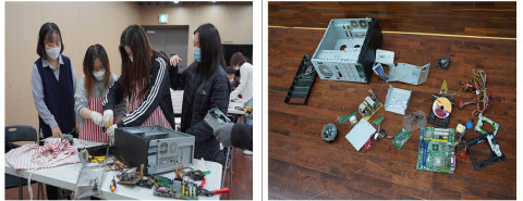 생활가전(컴퓨터) 해체를 통해 나온 쓰레기