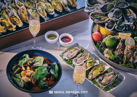 호텔 서울드래곤시티가 굴 요리 해피아워 더 템테이션 오브 오이스터를 진행한다
