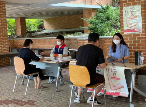 강원대학교 의과대학 조혈모세포 기증희망등록 릴레이 캠페인 당시
