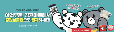 모바일 강원상품권을 통해 강원도 온라인 쇼핑몰에서 결제할 수 있다