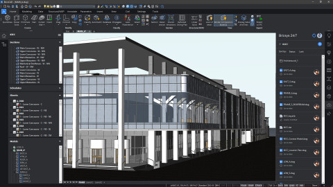 브릭스캐드 최신 버전인 V21의 BricsCAD BIM 실행 화면