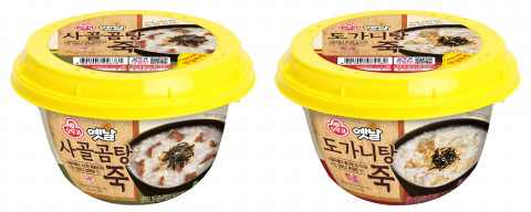 오뚜기가 옛날 사골곰탕죽과 옛날 도가니탕죽을 출시했다