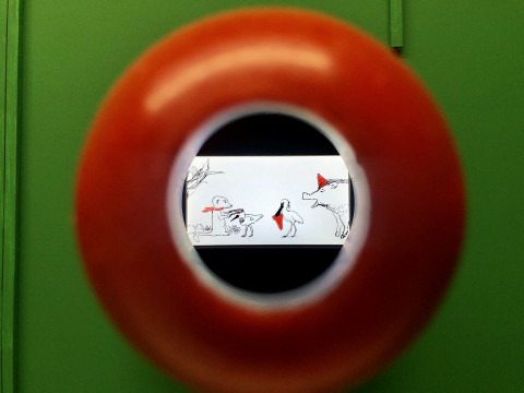 임경섭 - 빨간 모자(2020, 영상설치)