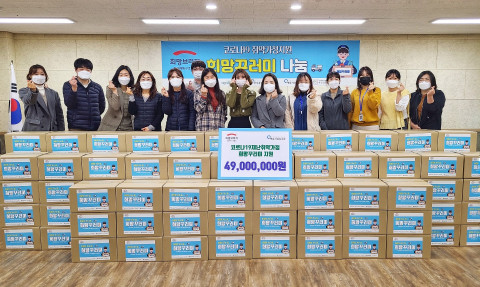 평화사회복지관이 희망브리지의 지원을 받아 희망꾸러미를 나눔했다