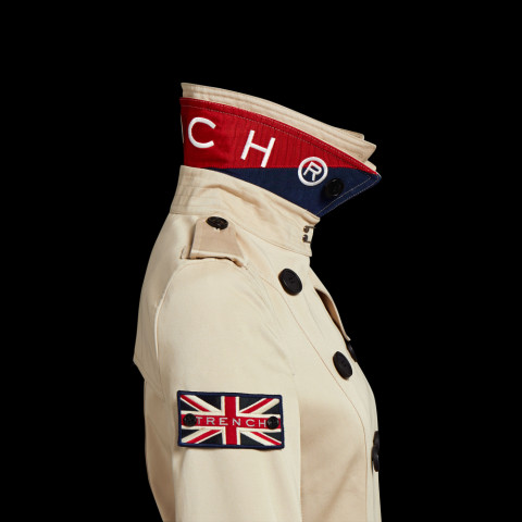 퀸 클래식 트렌치-스톤/레드/네이비/화이트