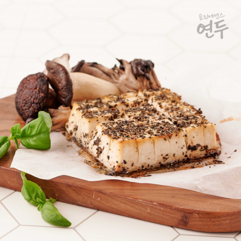 샘표가 소개한 채식 레시피로 만든 연두 두부구이 조리