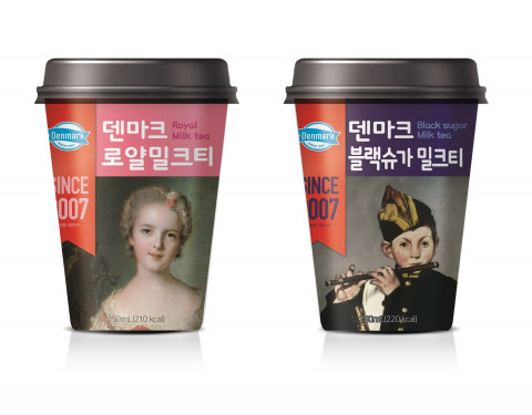 동원F&B가 출시한 덴마크 명화 밀크티 2종