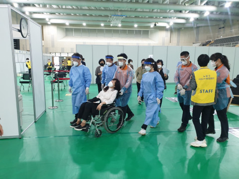 월계문화체육센터 백신 접종 모의 훈련