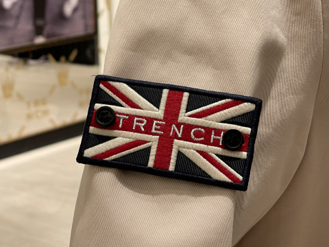 트렌치 런던 유니언 잭 와팬