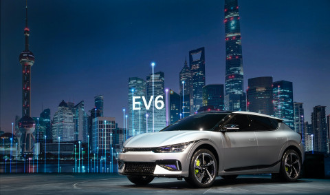 기아가 2021 상하이 국제 모터쇼에서 공개한 EV6