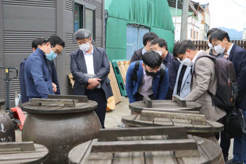 충남 논산 양촌양조장에서 열린 현장 간담회