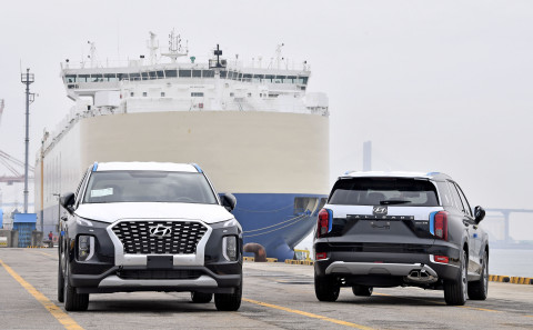 평택항에서 콩고민주공화국으로 수출되는 팰리세이드