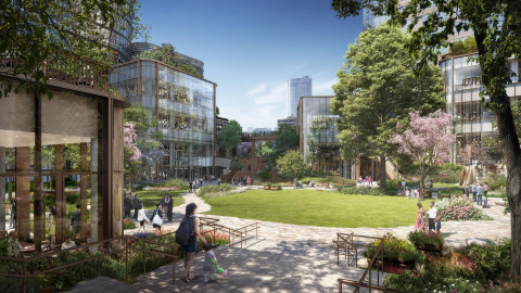 도라노몬-아자부다이 프로젝트의 중앙 광장