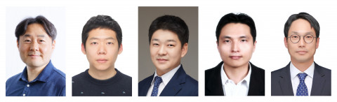 삼성미래기술육성사업 지정테마 연구 지원을 받는 교수진. 왼쪽부터 연세대학교 황도식 교수, 서울대학교 송용수 교수, 인하대학교 김민구 교수, 포스텍 최수석 교수, 동국대학교 정권범 