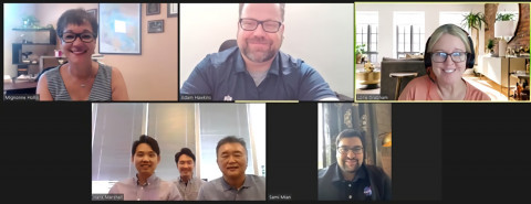 파블로항공과 애리조나주 항공협회 관계자들이 비대면으로 진행된 MOU 체결식을 겸한 미팅 후 기념 촬영을 하고 있다