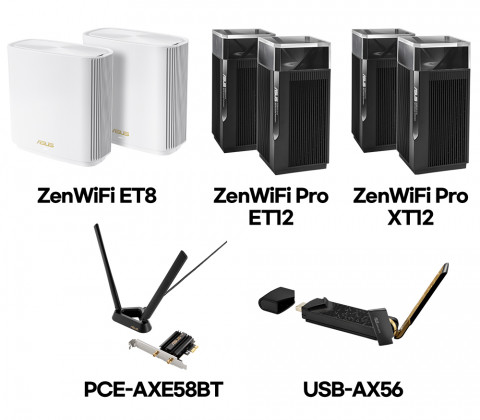ASUS WiFi 6E 및 WiFi 6 네트워킹 제품군