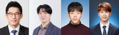 왼쪽부터 박정원 서울대학교 화학생물공학부 교수, 노성훈 생명과학부 교수, 강민호 화학생물공학부 연구원, 박준선 생명과학부 연구원