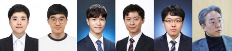 왼쪽부터 이용석 서울대학교 공과대학 기계공학부 박사(현 삼성리서치), 도원경 연구원(현 Stanford대), 윤한별 연구원(현 UCLA), 허진욱 연구원, 이원하 연구원(현 삼성전