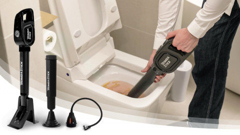 BOMBA STICK, the one-touch premium cordless plunger